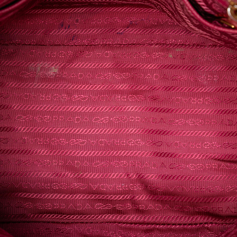 Pre-Loved Prada Saffiano Trimmed Tessuto Dome Satchel - Picture 4 of 6